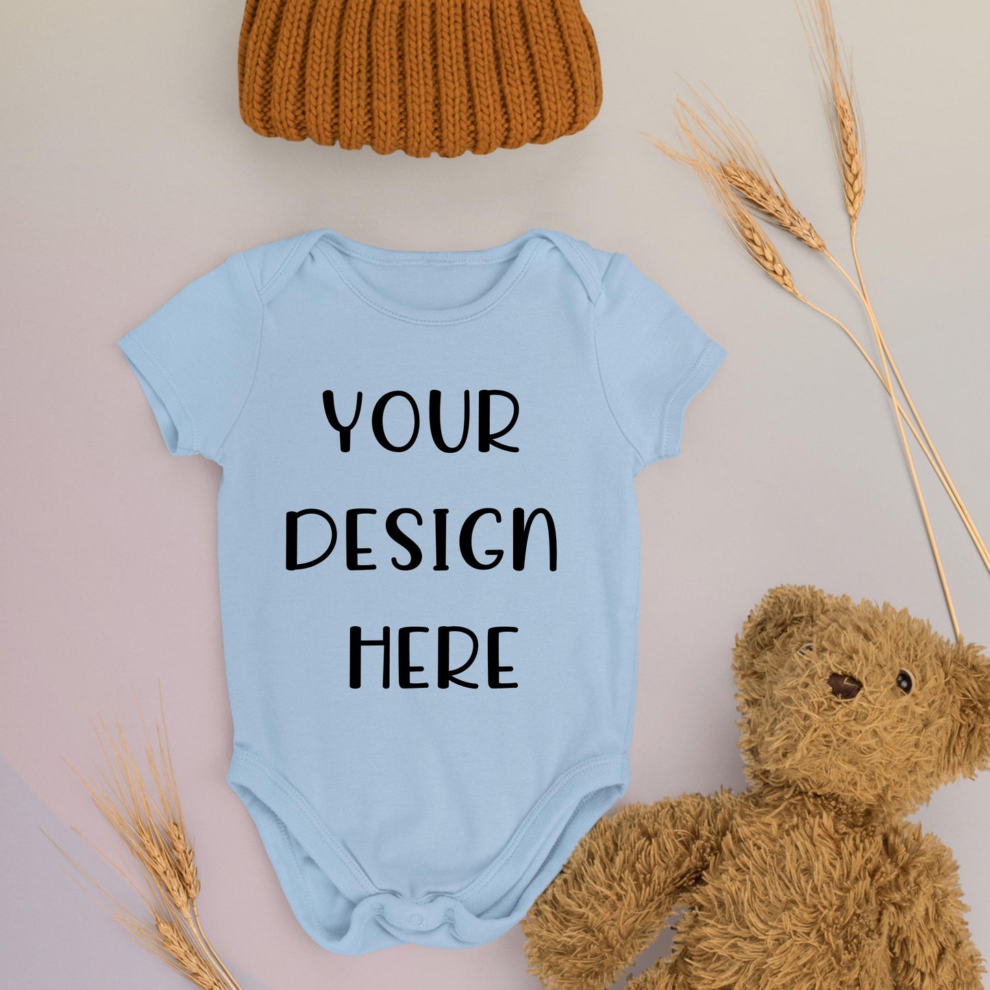 Put Your Design On Custom Premium Quality Short Sleeve Baby Bodysuit,  Custom Onesies,  Baby Onesies.
