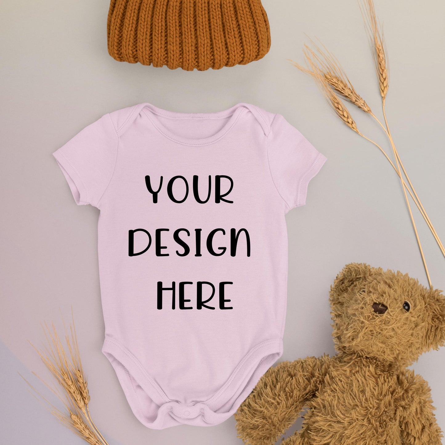 Put Your Design On Custom Premium Quality Short Sleeve Baby Bodysuit,  Custom Onesies,  Baby Onesies.