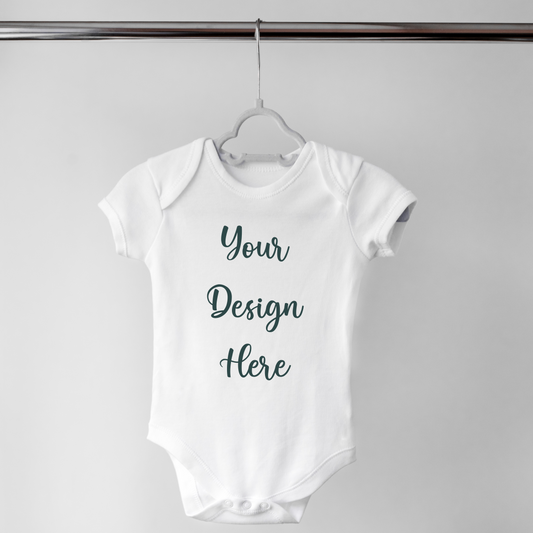 your text here baby onesie white onesie